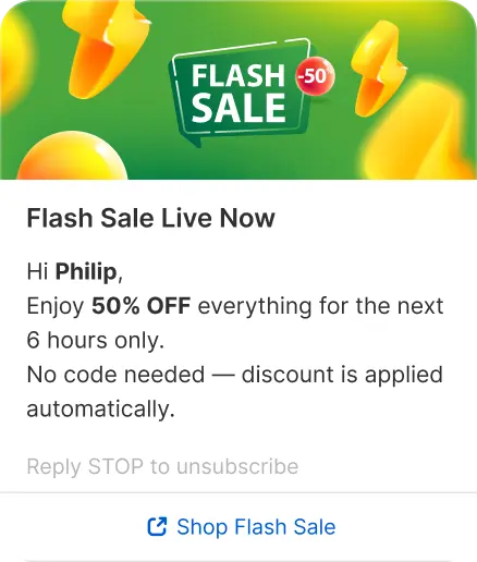 Flash Sale Live Now
